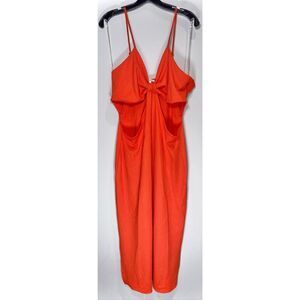 Derek Heart y2k orange midi dress size 2x
